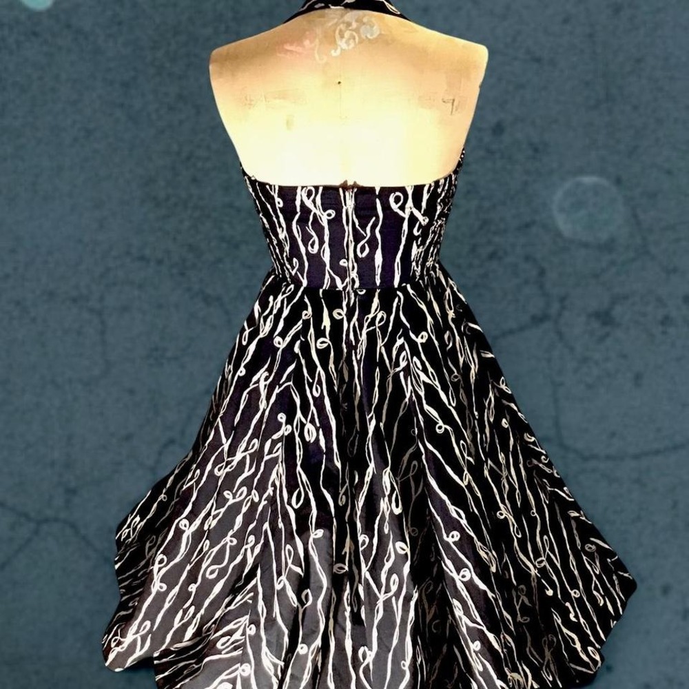 Girls From Savoy Anthropologie Black and white midi dress with a whimsical touch - Picture 3 of 7